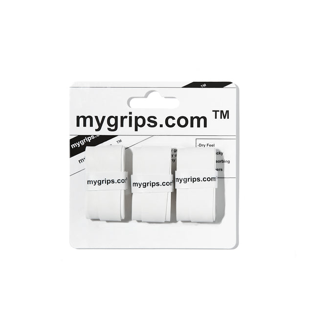 White Pro Racket Grips for Pickleball and Tennis (No Sweaty Hands)